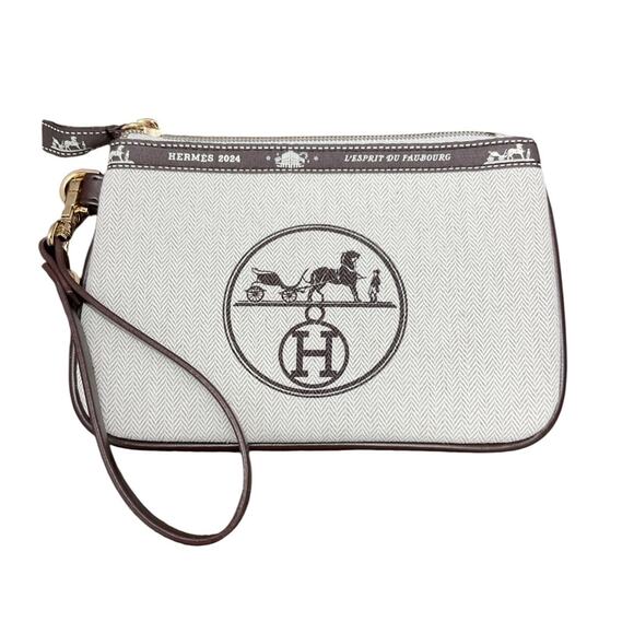 Upcycled Hermes Wristlet Pouch - Picture 1 of 6